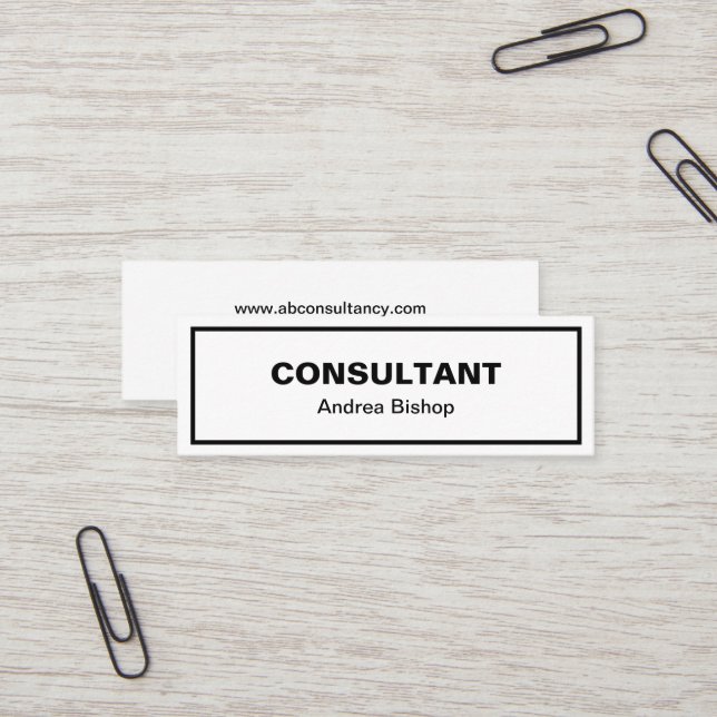 Minitarjeta De Visita Simple Clean Frame Classic (Anverso/Reverso In Situ)