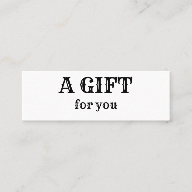 Minitarjeta De Visita simple mínimo añadir el nombre dirección de texto  (Anverso)