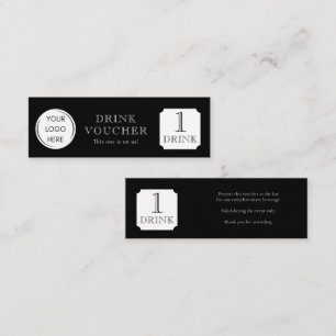 Minitarjeta De Visita Simple vale de BEBIDA Logotipo corporativo