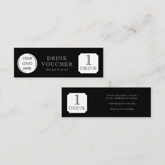 Minitarjeta De Visita Simple vale de BEBIDA Logotipo corporativo