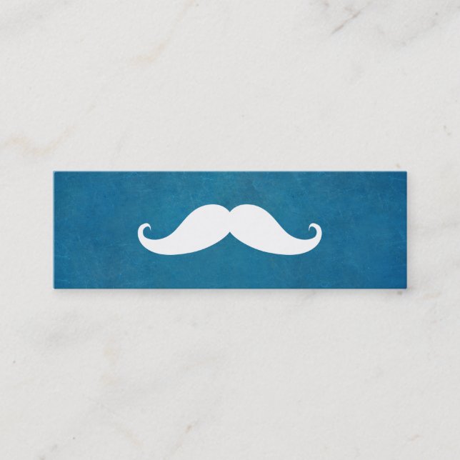 Minitarjeta De Visita Simple y moderna Mustache Barber Shop Mini (Anverso)