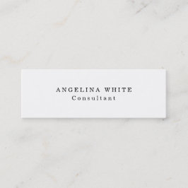 Minitarjeta De Visita Simple y sencillo profesional delgado blanco creat