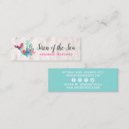 Minitarjeta De Visita Sirenita en medios sociales de color náutico ances