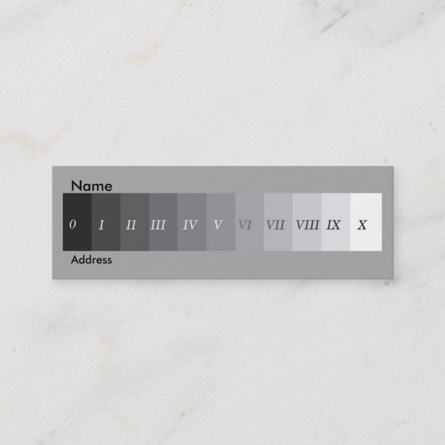Minitarjeta De Visita Sistema de la zona (Anverso)
