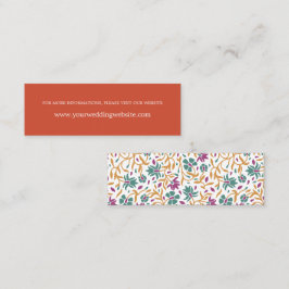 Minitarjeta De Visita Sitio web de Bodas en línea de Naranjas de flores 