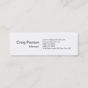 Minitarjeta De Visita Skinny Black White Atractive Business Card