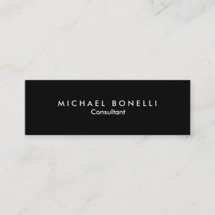 Minitarjeta De Visita Skinny Black White Minimalista Business Card