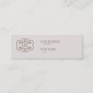 Minitarjeta De Visita Skinny Business Card Papel estándar Champagne Mon