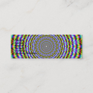 Minitarjeta De Visita Skinny Business Card Psicodelle Neon Ripples