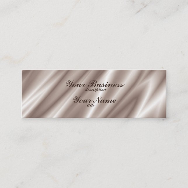 Minitarjeta De Visita Skinny Business Card Std Paper Silk Champagne (Anverso)