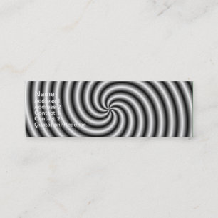 Minitarjeta De Visita Skinny Business Card The Swirl in Black and White