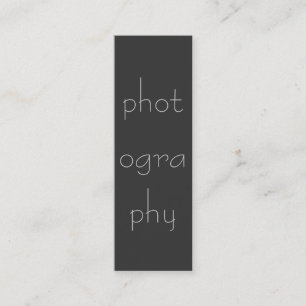 Minitarjeta De Visita Skinny Gray Photography Business Card