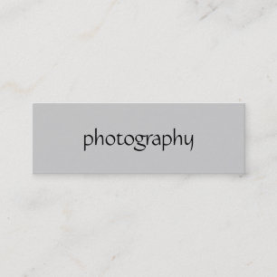 Minitarjeta De Visita Skinny Gray Photography Business Card
