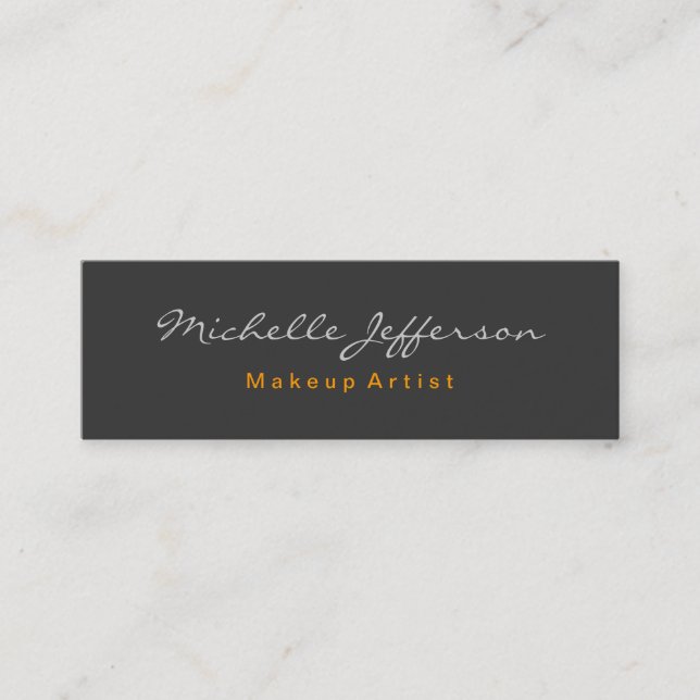 Minitarjeta De Visita Skinny Gray Profesional Trendy Business Card (Anverso)