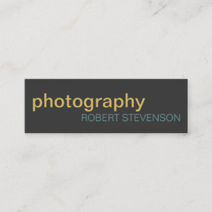 Minitarjeta De Visita Skinny Modern Photography Gray Business Card