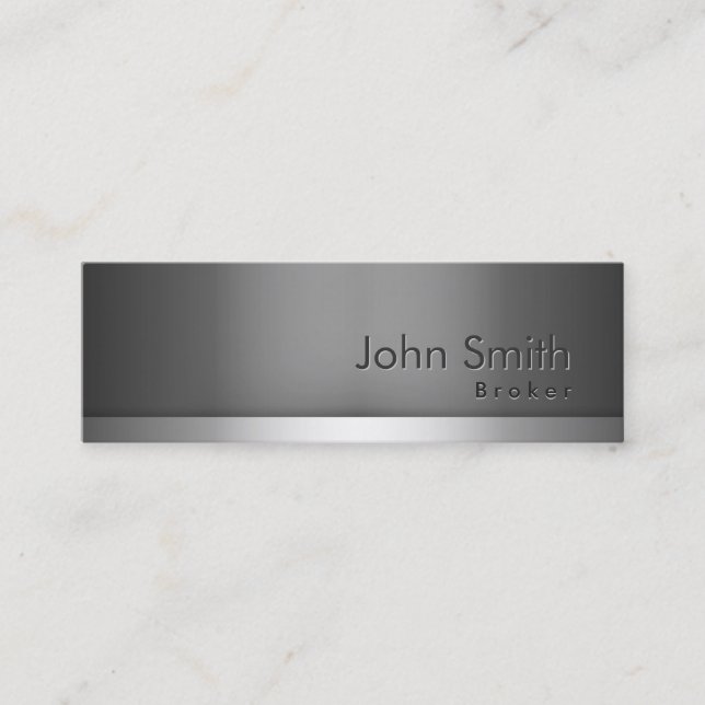 Minitarjeta De Visita Skinny Real Estate Broker Business Card (Anverso)