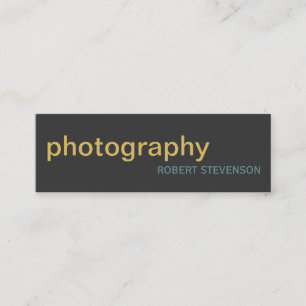 Minitarjeta De Visita Skinny Slim Plain Photography Gray Business Card