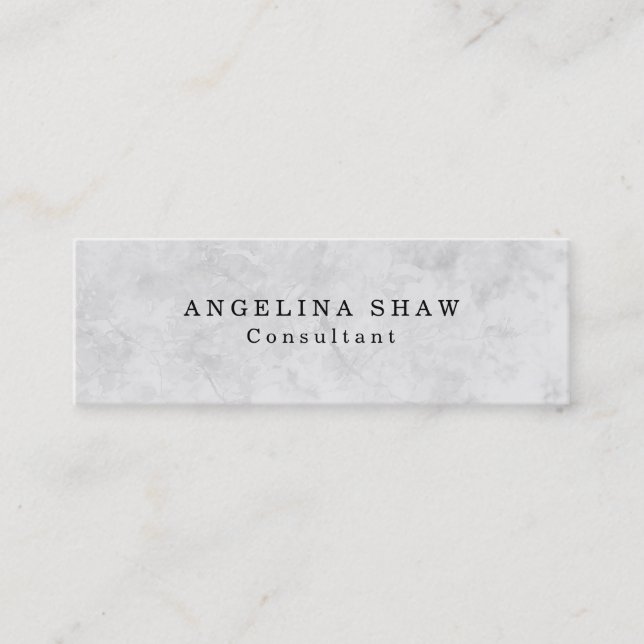 Minitarjeta De Visita Skinny Stylish Simple Gray Profesional (Anverso)