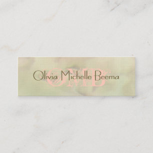 Minitarjeta De Visita Skinny Warm Pastel Olive Peach Cloud Business Card