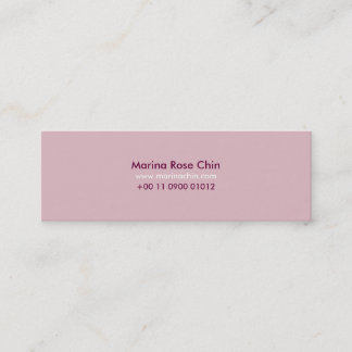 Minitarjeta De Visita Slim Pink Business Card