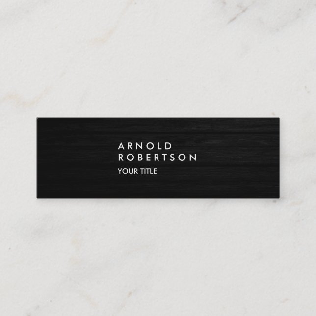 Minitarjeta De Visita Slim Wood Effect Trendy Professional Business Card (Anverso)