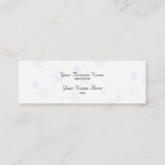 Minitarjeta De Visita Snowflakes Skinny Business Card Papel de línea