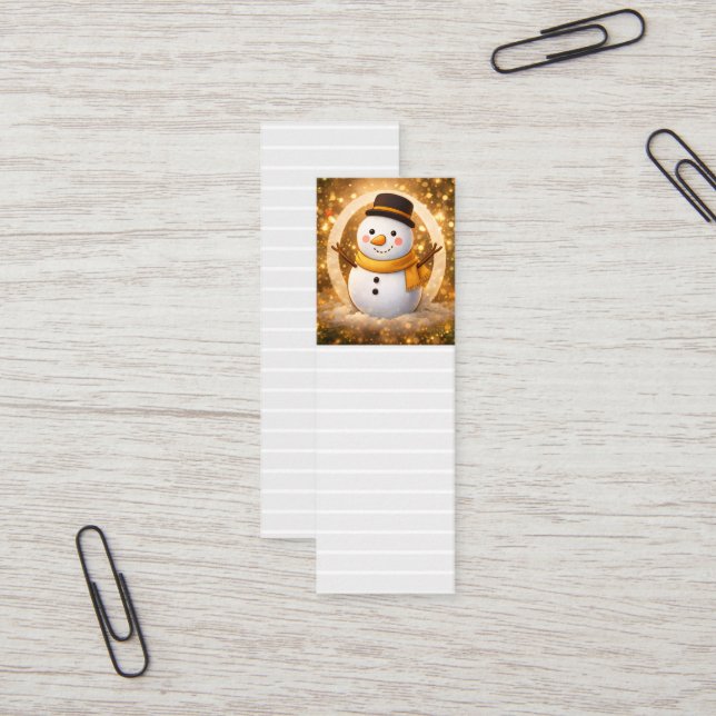 Minitarjeta De Visita Snowman bookmark (Anverso/Reverso In Situ)