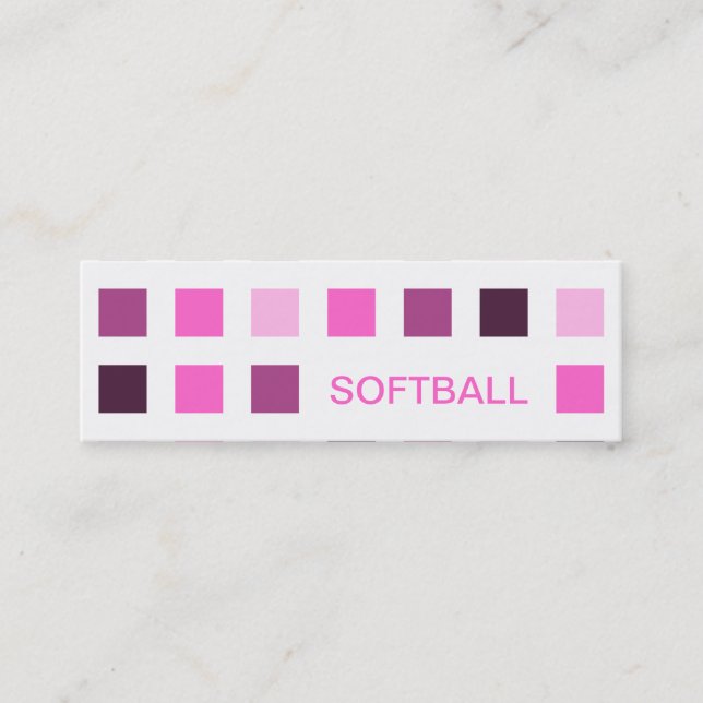 Minitarjeta De Visita SOFTBALL (cuadrados mod) (Anverso)