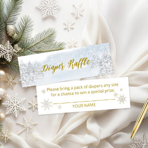 Minitarjeta De Visita Sorteo de pañales para Santa Baby Navidad