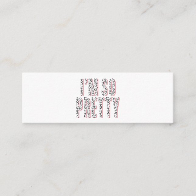 Minitarjeta De Visita "Soy" de moda elegante lindo tan bonito (Anverso)