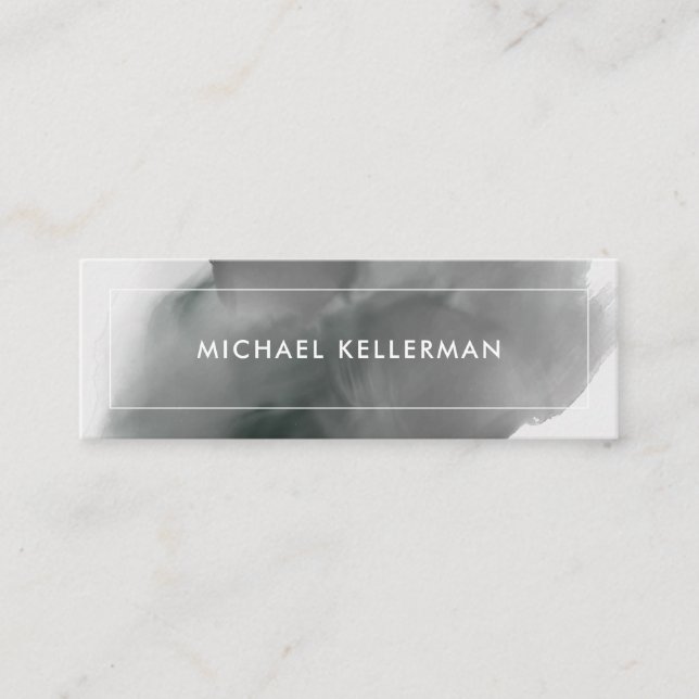 Minitarjeta De Visita Splash acuático de Smokey negro (Anverso)