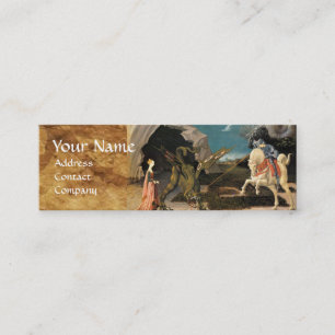 MINITARJETA DE VISITA ST. GEORGE, DRAGON Y PRINCESS PARCHMENT MONOGRAM