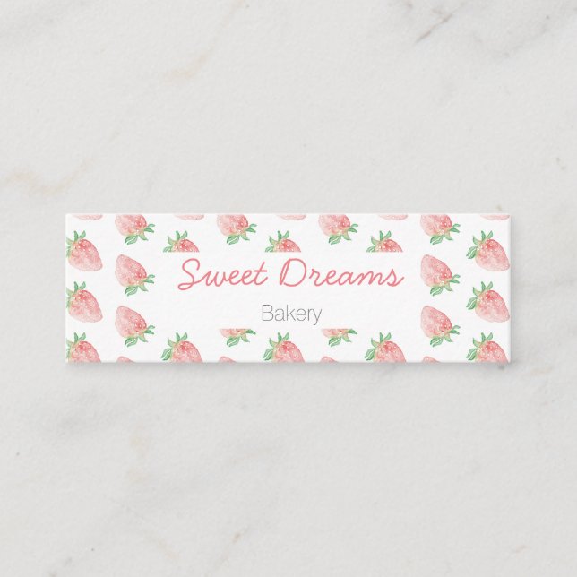 Minitarjeta De Visita Strawberry business card mini (Anverso)