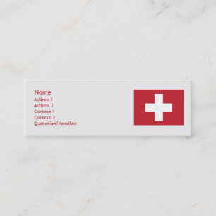 Minitarjeta De Visita Suiza - flaca