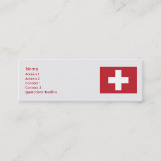 Minitarjeta De Visita Suiza - flaca