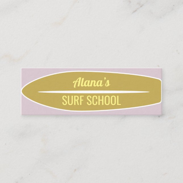 Minitarjeta De Visita Surf School Business Card (Anverso)