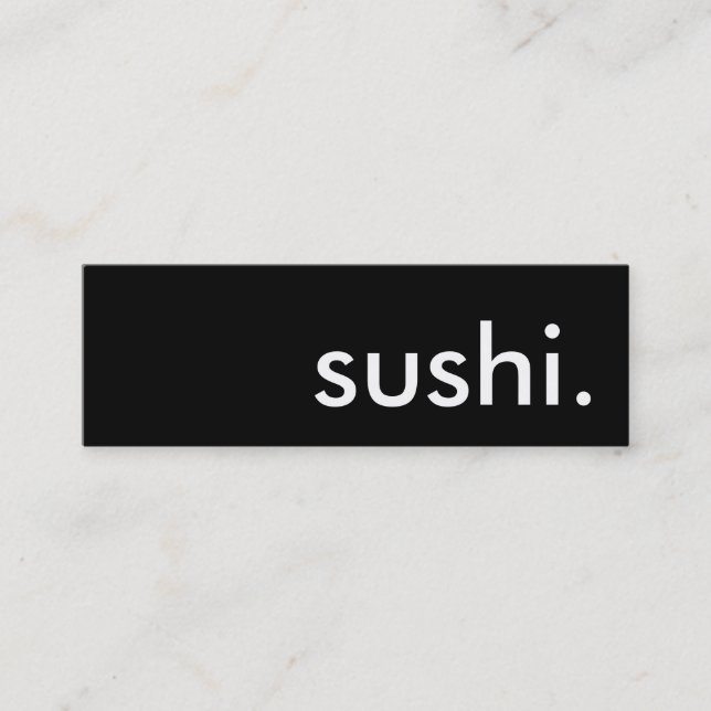 Minitarjeta De Visita sushi. (Anverso)