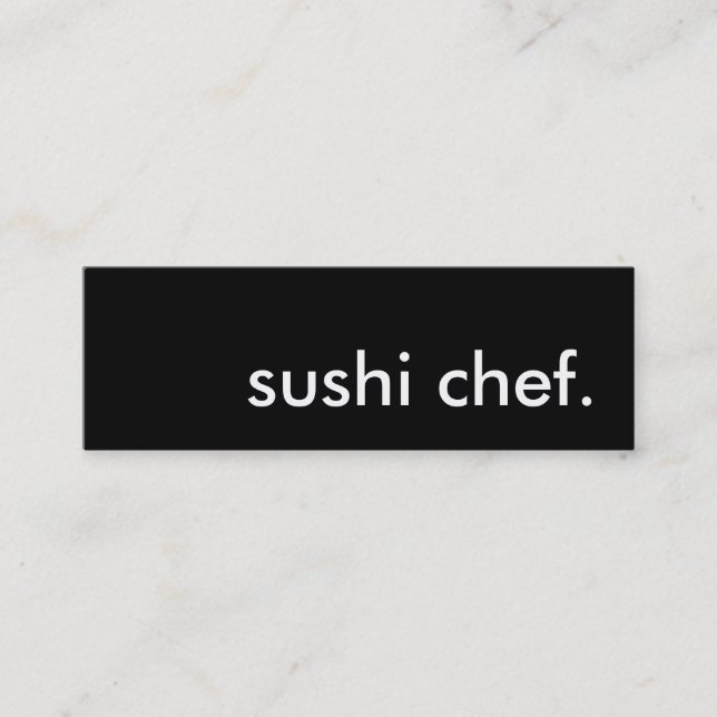Minitarjeta De Visita sushi chef. (Anverso)