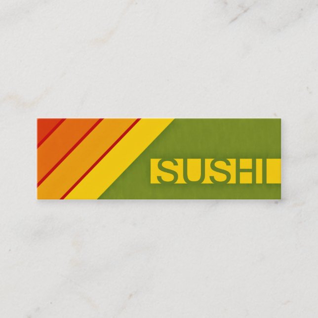Minitarjeta De Visita SUSHI retro (Anverso)