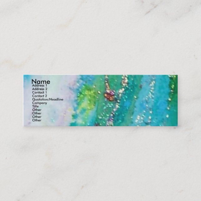 Minitarjeta De Visita TALE DE LA CARRETERA TURCA -detalle 2 (Anverso)