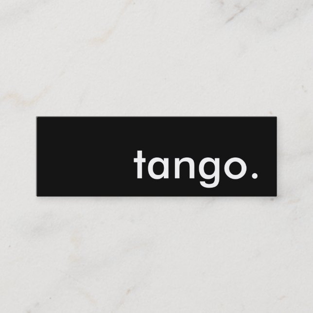 Minitarjeta De Visita tango. (Anverso)