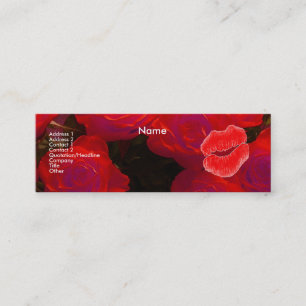 Minitarjeta De Visita "Tarjeta del perfil de los rosas rojos I del