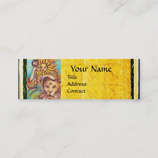 MINITARJETA DE VISITA TAROS DE LAS SOMBRAS PERDIDAS 19 / EL SOL (Anverso)