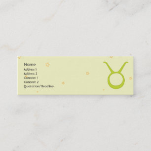 Minitarjeta De Visita Tauro - flaco