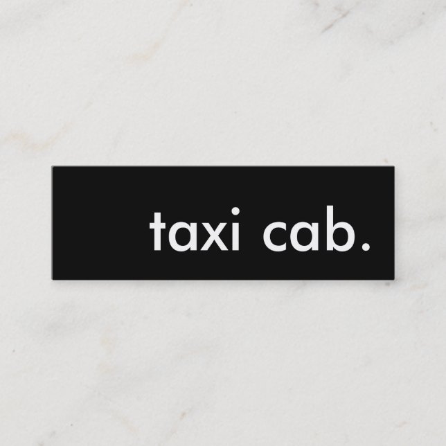 Minitarjeta De Visita taxi. (Anverso)