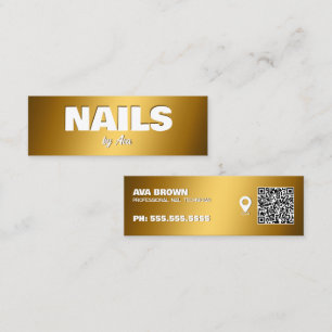 Minitarjeta De Visita Técnico de uñas Google Maps QR