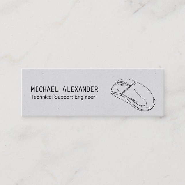Minitarjeta De Visita Técnico | Ratón de equipo (Anverso)