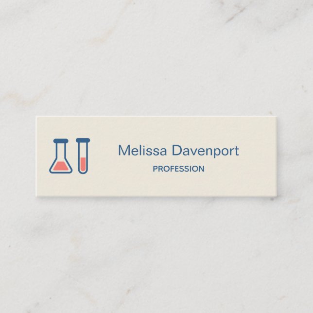 Minitarjeta De Visita Temas de ciencia de beaker y de You Tube de prueba (Anverso)