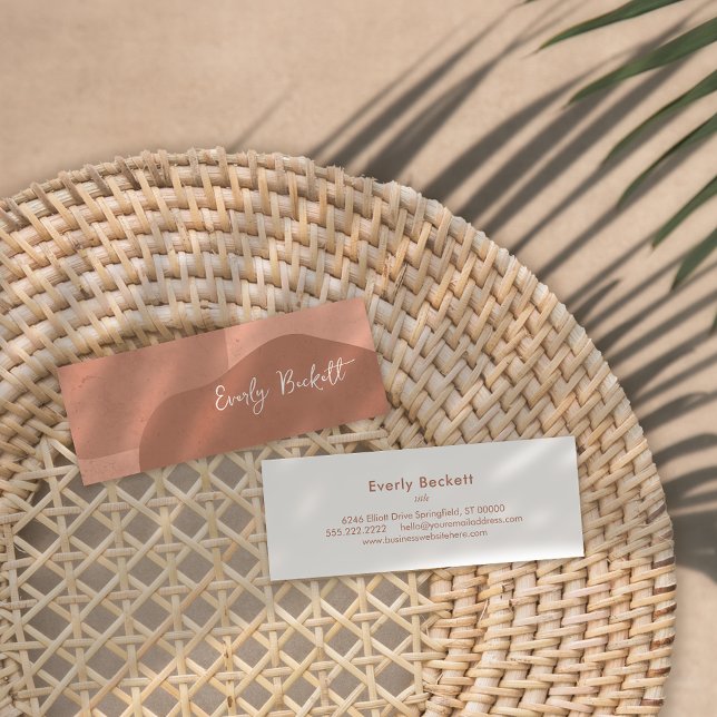 Minitarjeta De Visita Terracota moderna con textura sana (Subido por el creador)