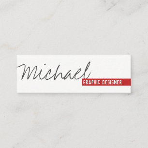 Minitarjeta De Visita Texto manuscrito de marcado rojo negrita